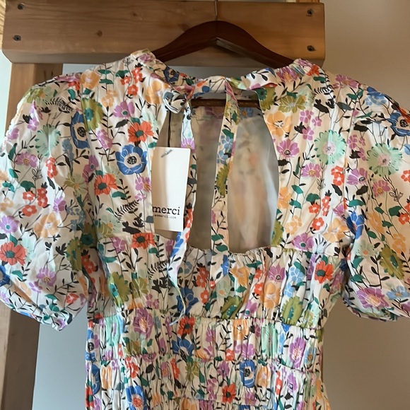 enmerci Bubble hem Flower Garden floral dress. Sz M - Picture 6 of 12